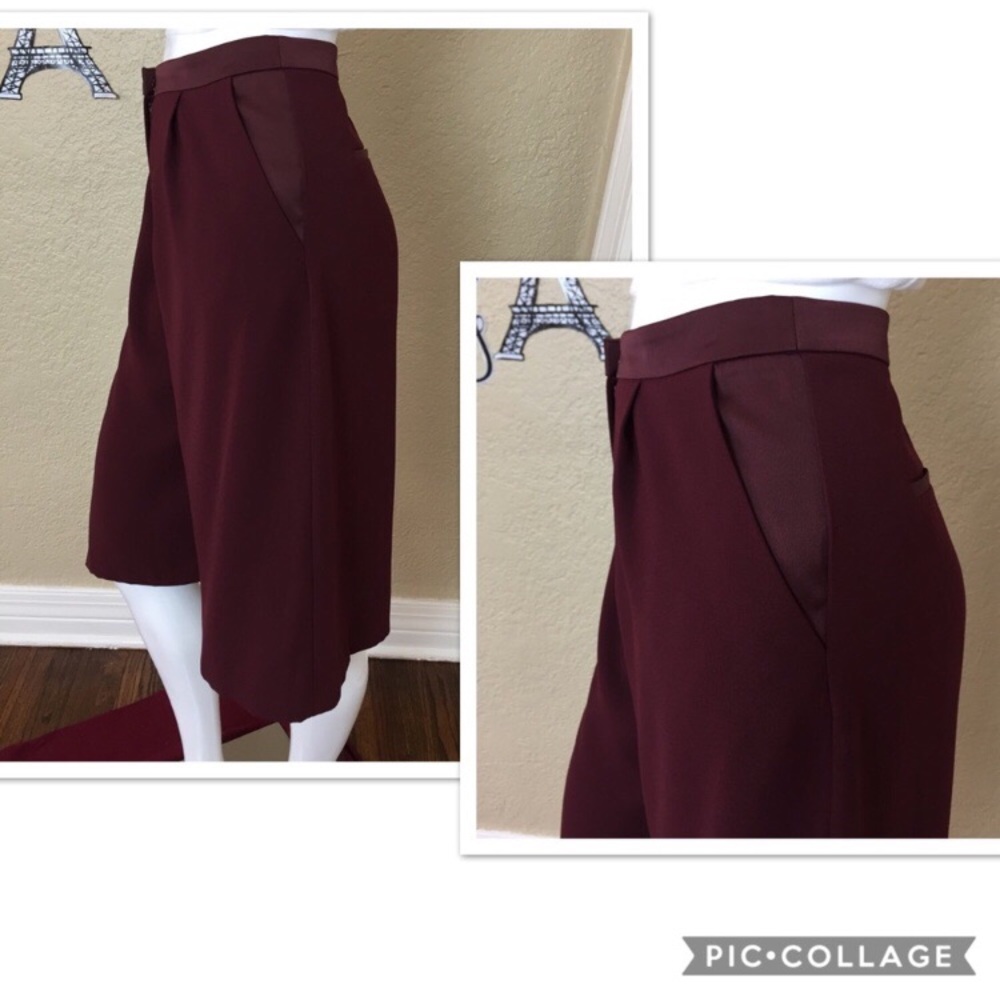 Topshop Wideleg Crop Pants - Picture 4 of 8
